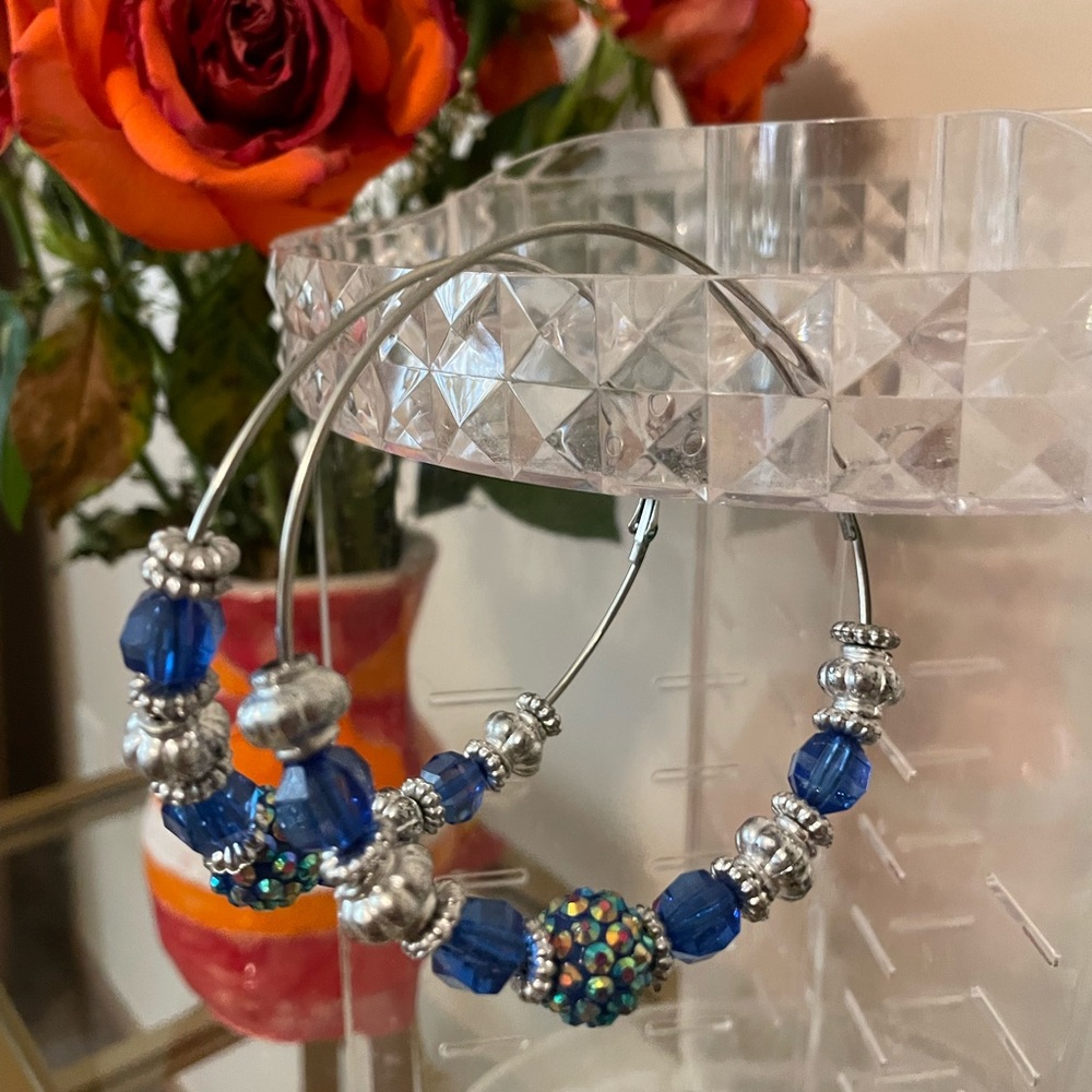 Big Decorative Hoop Earrings